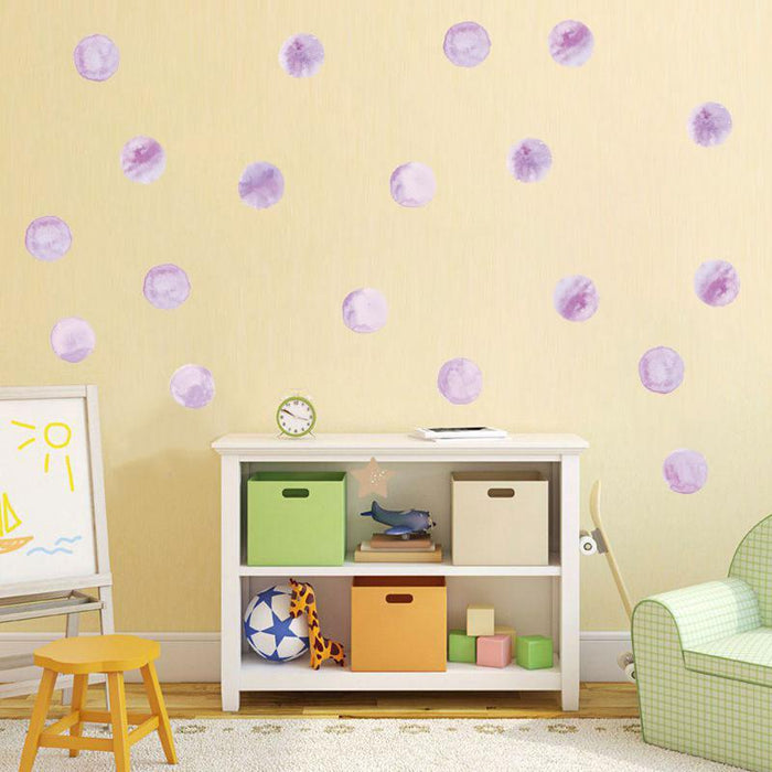 Purple Dots Wall Pattern