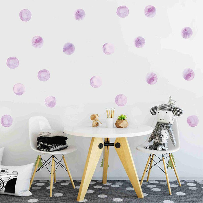 Purple Dots Wall Pattern