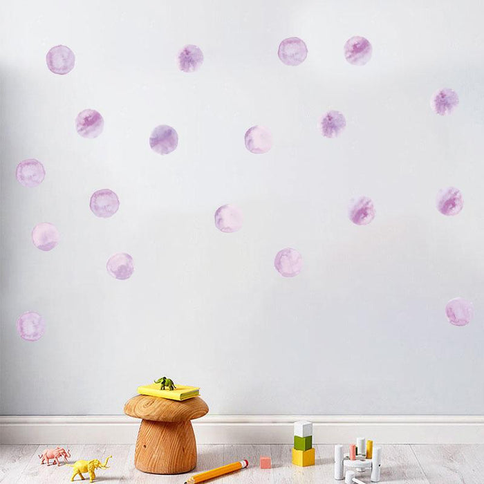 Purple Dots Wall Pattern