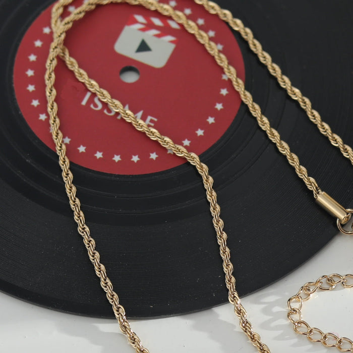 ULYANA Rope Chain Gold Necklace