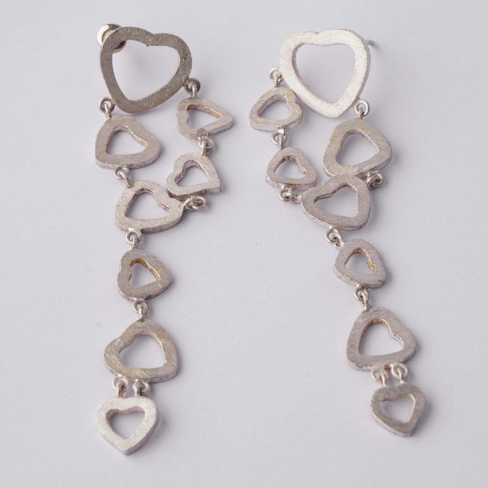 Long Heart Earrings