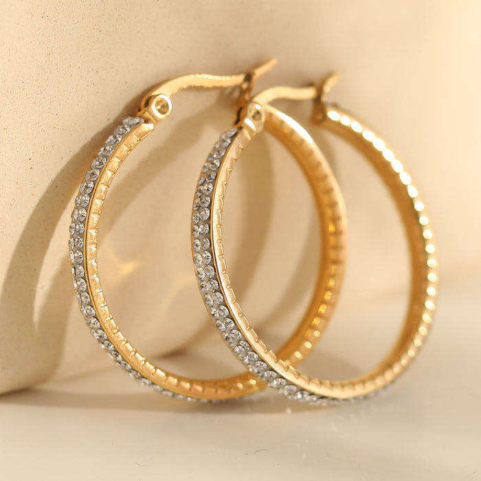 YARA Pavé Hoop Earrings