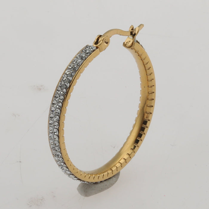 YARA Pavé Hoop Earrings