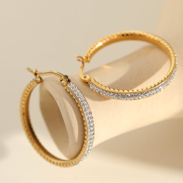 YARA Pavé Hoop Earrings