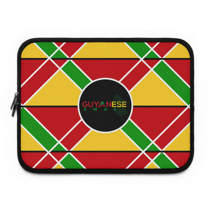 Guyanese Swag Abstract Ice Gold Green Laptop Sleeve