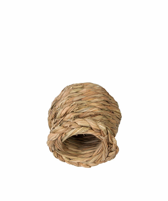 Oval Woven Bird Nest Cage | Natural Grass Hideaway Bird Hut, Safe For All Birds