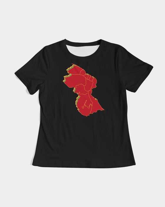 Guyana Map Women Short Sleeve Tee