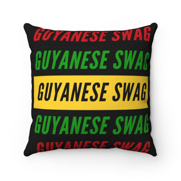 Guyanese Swag Spun Polyester Square Pillow