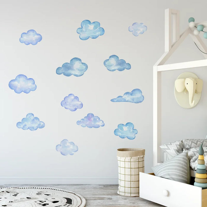 Blue Cloud Wall Pattern