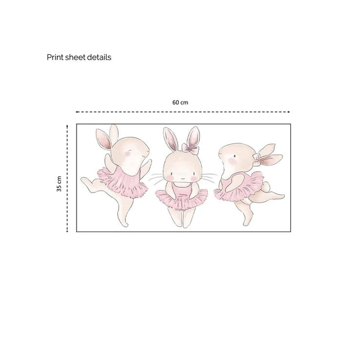 Cute Rabbit Trio Ballet Dance