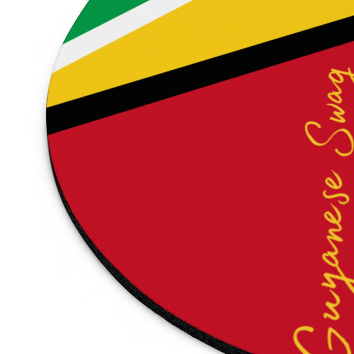 Guyanese Flag Circle Mouse Pad
