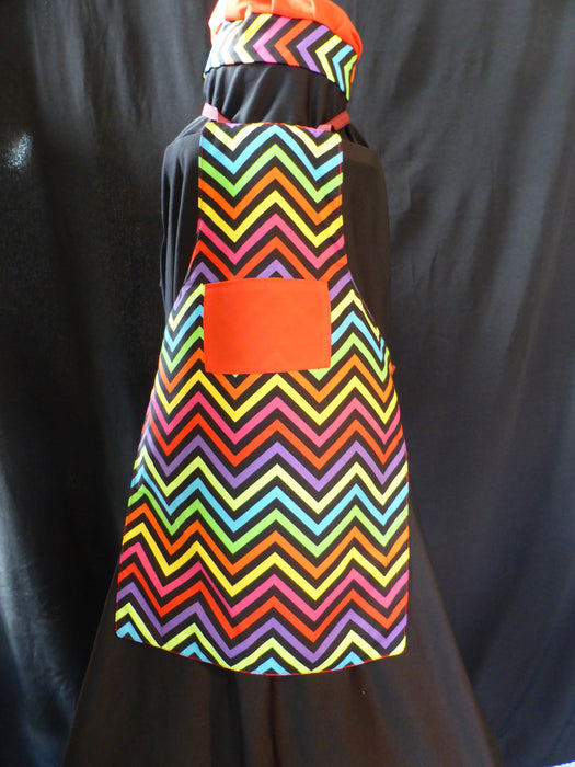 Colourful Kids Apron Age 4-7 Hand Sewn