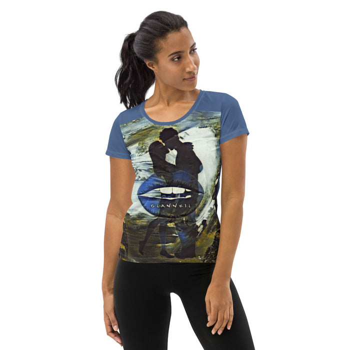 THE KISS Women's Athletic T-shirt by Gianneli