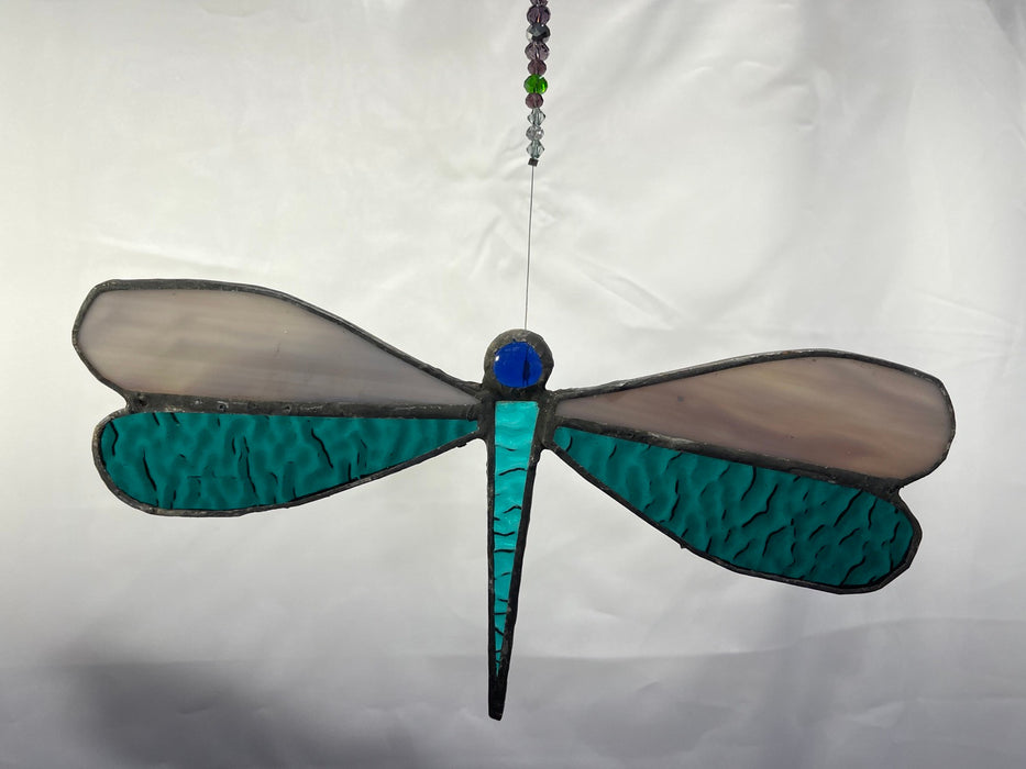 Dragonfly Made from Leadlight, Hanging Suncatcher.