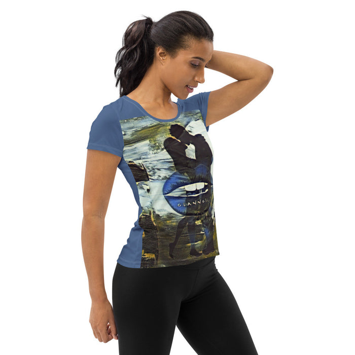 THE KISS Women's Athletic T-shirt by Gianneli