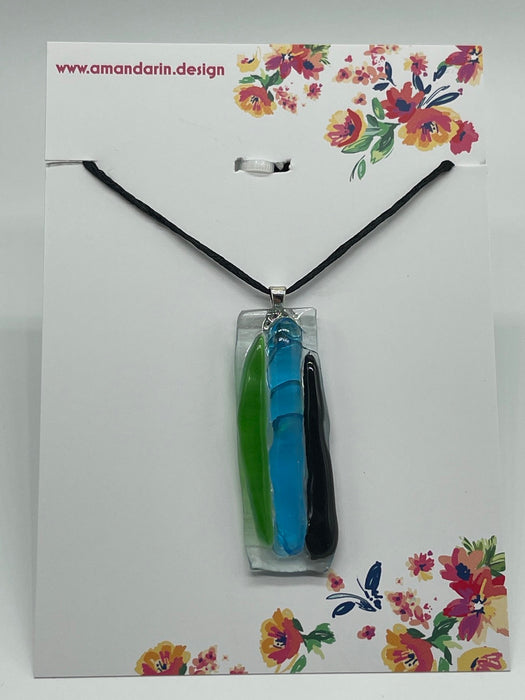 Handmade Fused Glass Necklace.