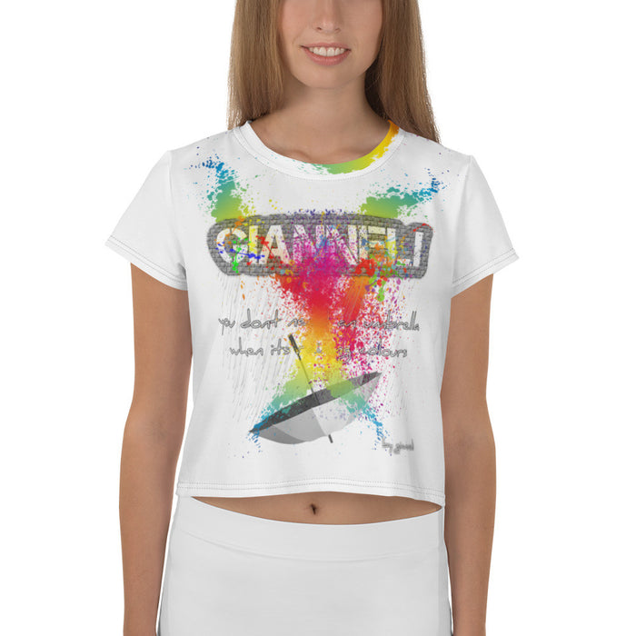 ITS RAINING COLOURS Crop Tee by Gianneli