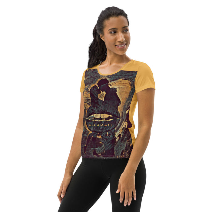 THE KISS Women's Athletic T-shirt by Gianneli