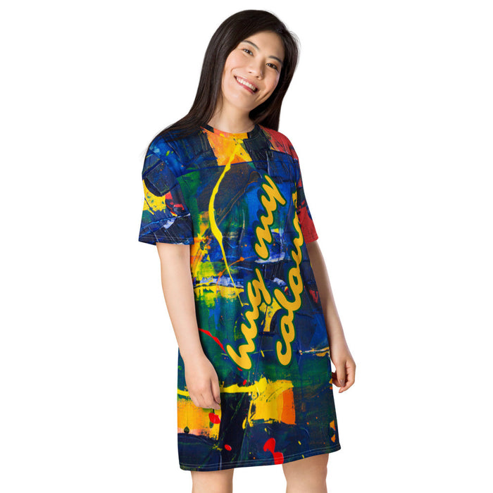 HUG MY COLOURS T-shirt Dress by Gianneli