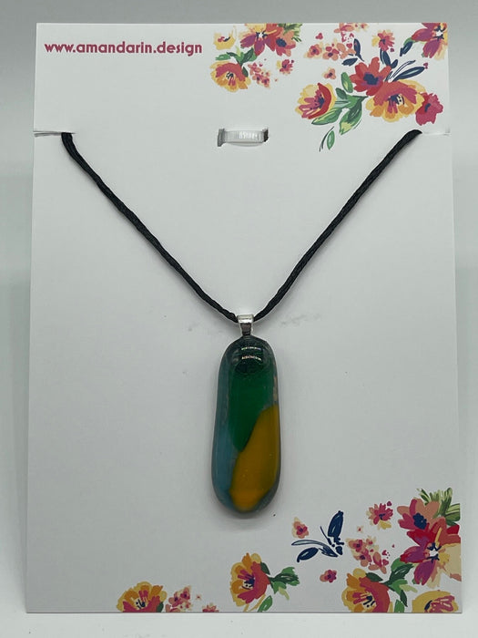 Handmade Fused Glass Necklace.