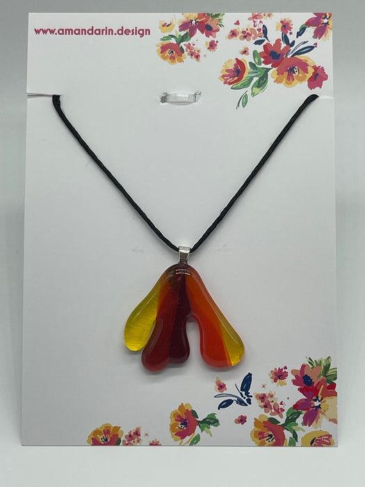 Handmade Fused Glass Necklace.