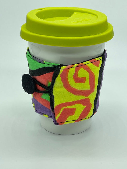 Retro Cup Cozy, with Insulated Lining.