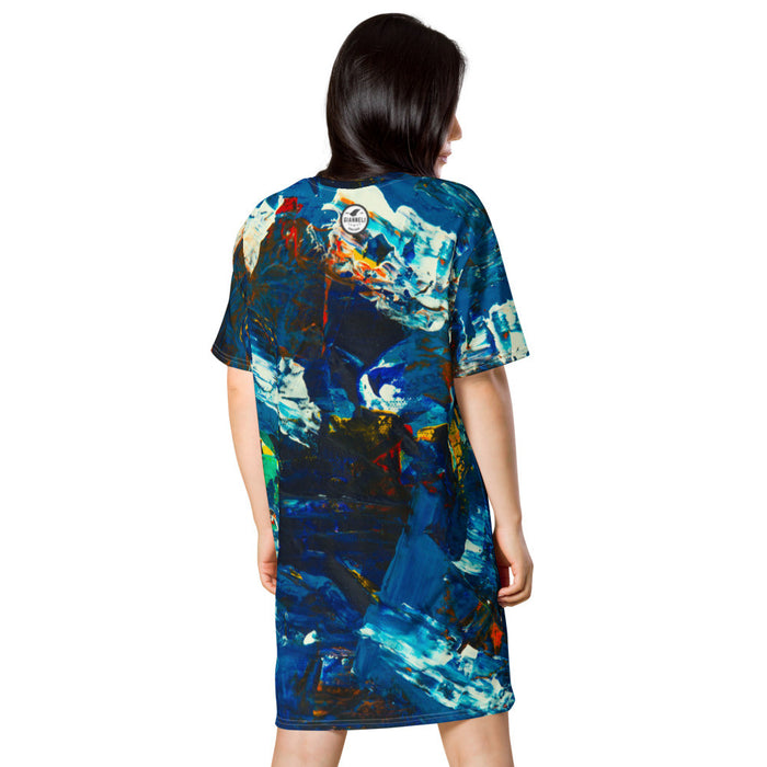 DANCING WAVES T-shirt Dress by Gianneli