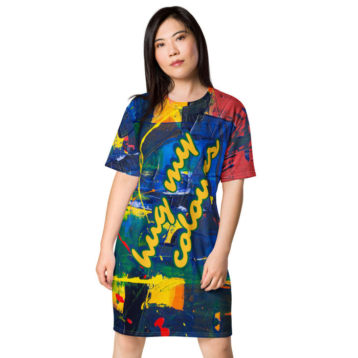 HUG MY COLOURS T-shirt Dress by Gianneli