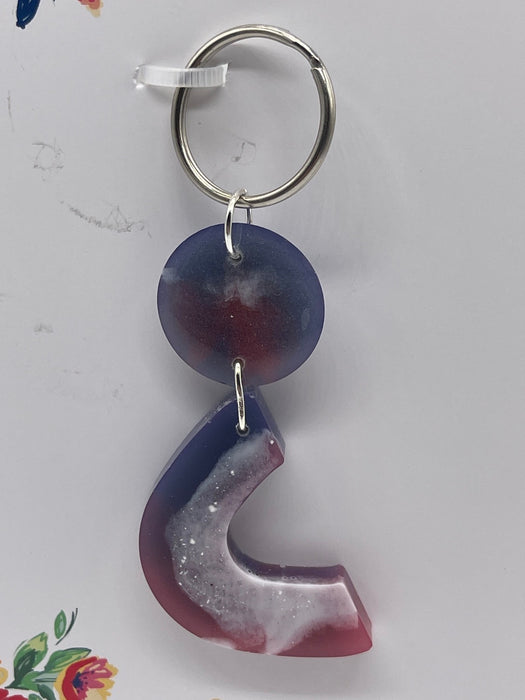 Handmade Unique Key Rings, Key Chains made from Resin.