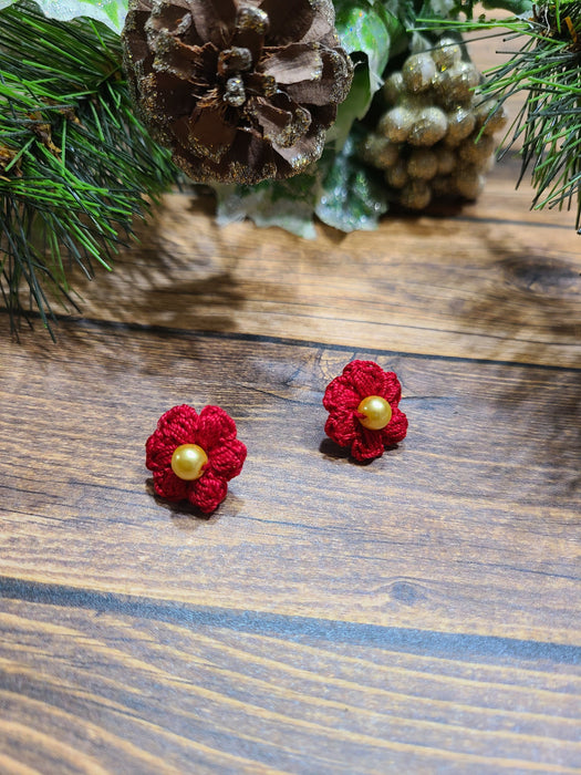 Poinsettia Earrings