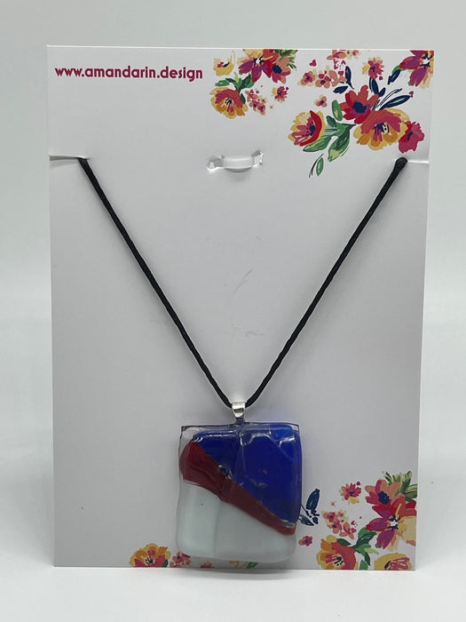 Handmade Fused Glass Necklace.