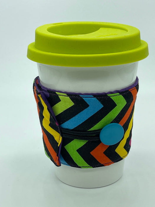 Retro Cup Cozy, with Insulated Lining.