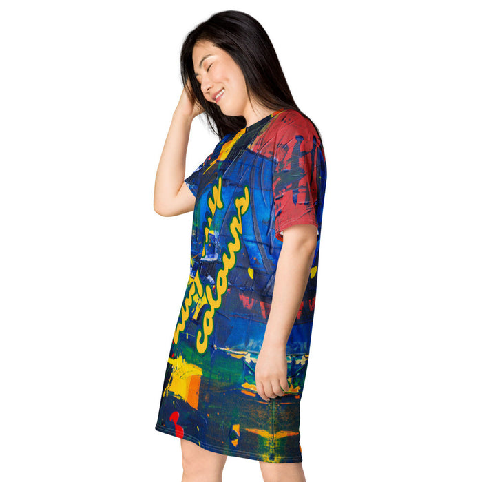 HUG MY COLOURS T-shirt Dress by Gianneli