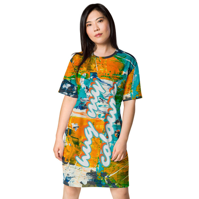 HUG MY COLOURS T-shirt Dress by Gianneli