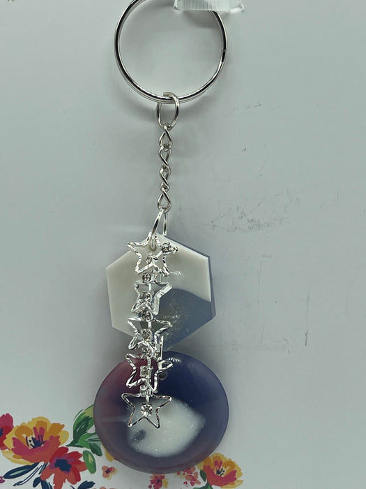 Handmade Unique Key Rings, Key Chains made from Resin.