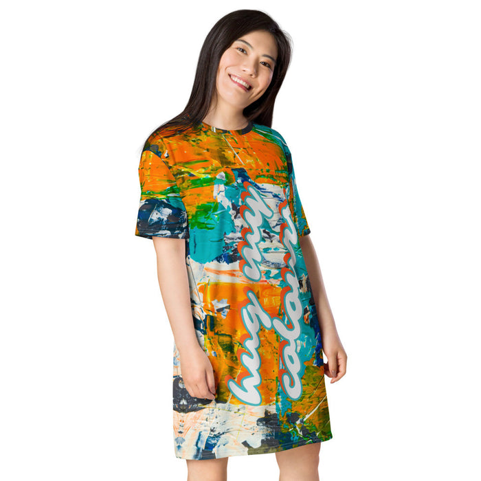 HUG MY COLOURS T-shirt Dress by Gianneli