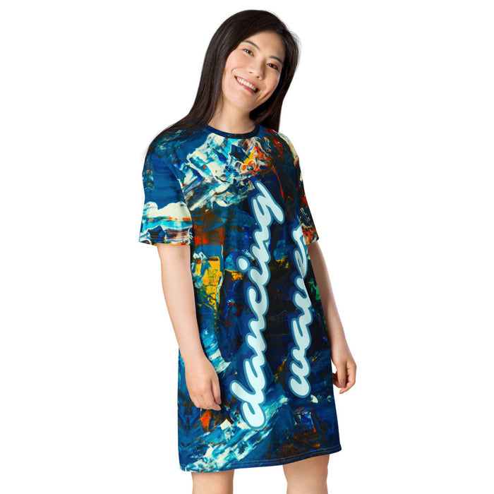 DANCING WAVES T-shirt Dress by Gianneli