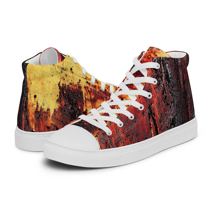 CLOCHARD Handmade Grunge Men’s High Top Canvas Shoes by Gianneli