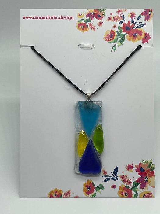 Handmade Fused Glass Necklace.