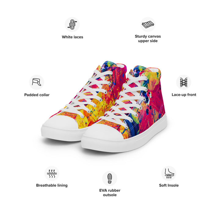 Gianneli Colours Handmade Women’s High Top Canvas Shoes