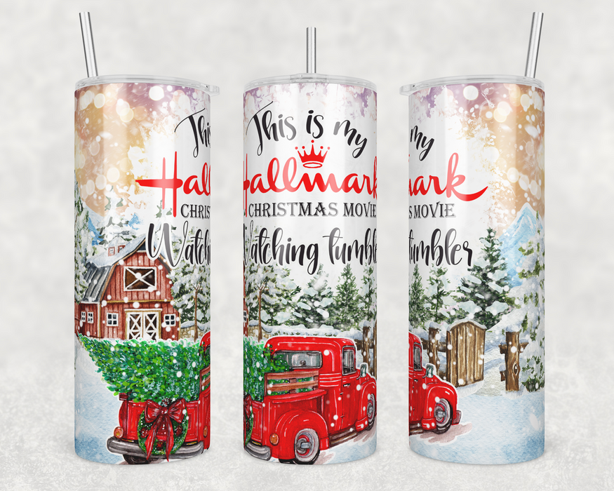 This Is My Hallmark Movie Watching 20oz Skinny Tumbler