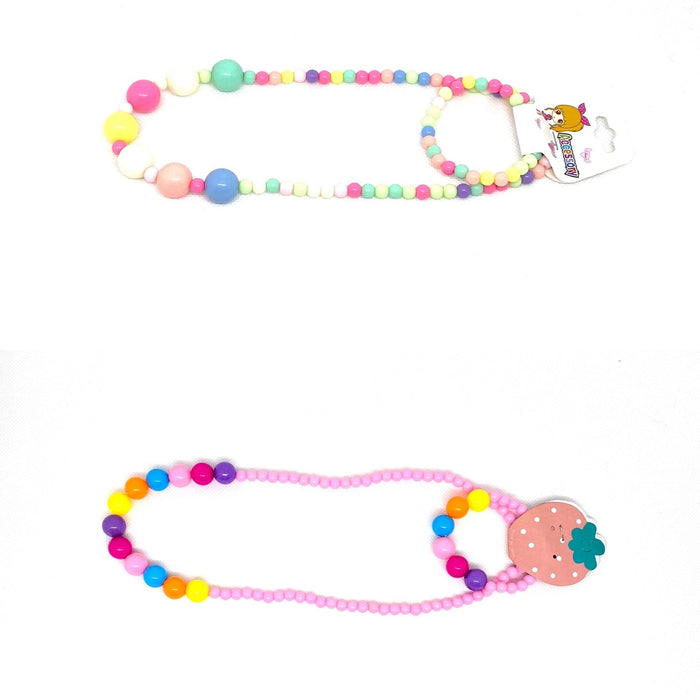 Children's Necklace & Bracelet Rainbow Set - Gift Set