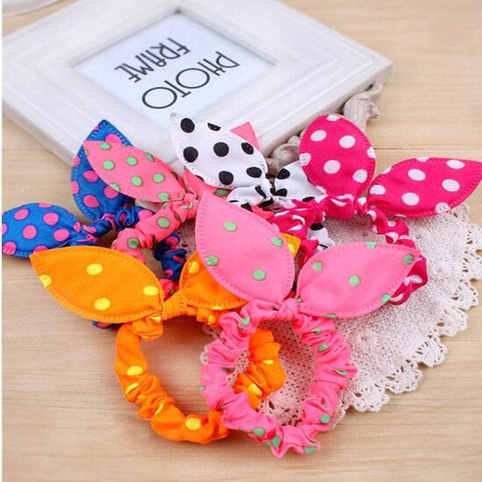 Bunny Ear Hair Ties | Scrunchies | 6Pcs