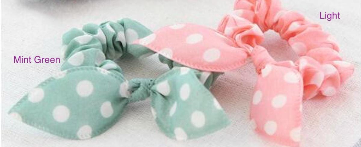 Bunny Ear Hair Ties | Scrunchies | 6Pcs