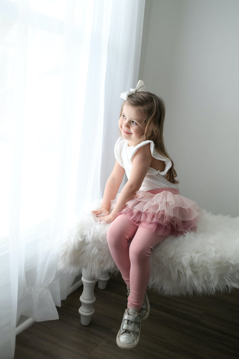 Kids Tutu Leggings | Pink or Gray | Babies - Toddlers - Kids