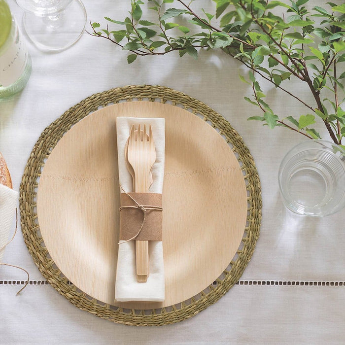 Round Seagrass Placemats , Table Decoration Charger Plate Alternative (Set 4)