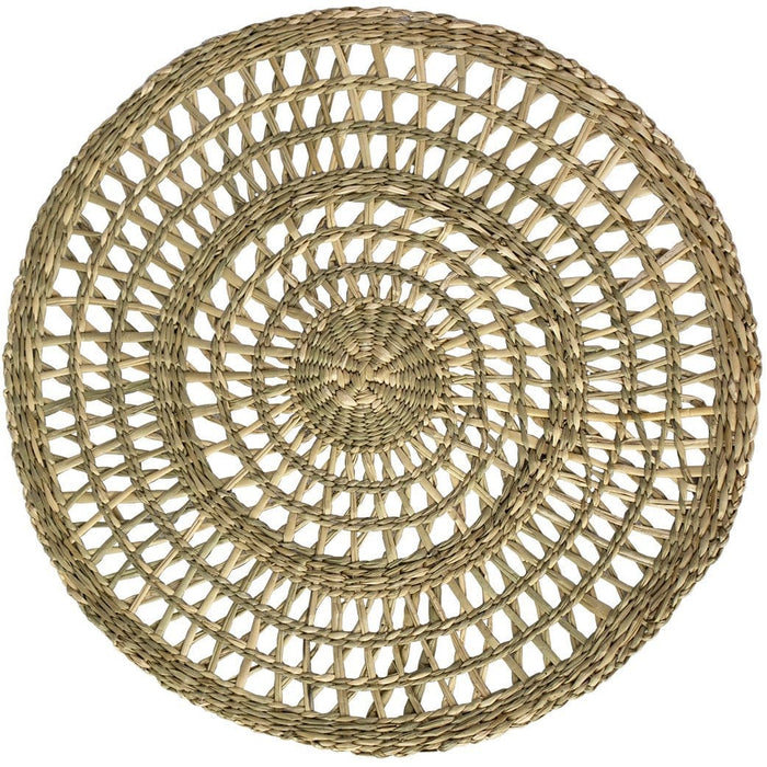 Round Seagrass Placemats , Table Decoration Charger Plate Alternative (Set 4)