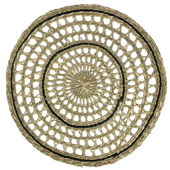 Round Seagrass Placemats , Table Decoration Charger Plate Alternative (Set 4)