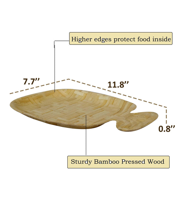 Fish-shaped Bamboo Plate