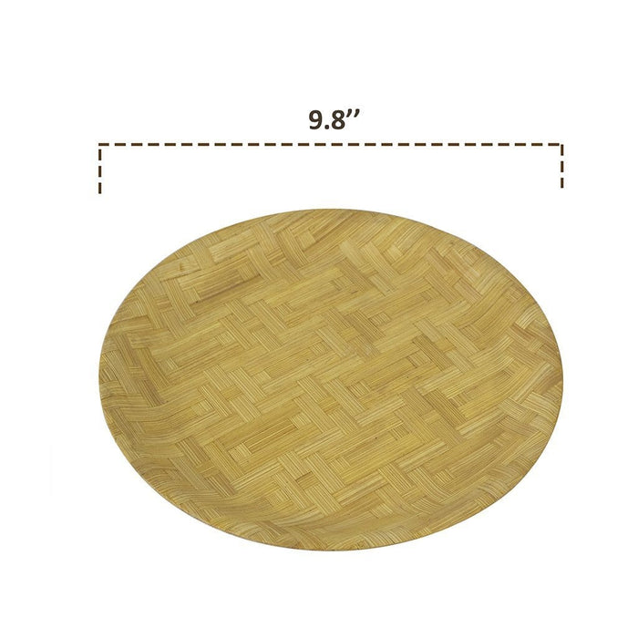 Round Bamboo Plate | Plate Set for Dining, Breakfast, Coffee